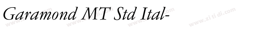 Garamond MT Std Ital字体转换 Garamond MT Std Ital字体转换